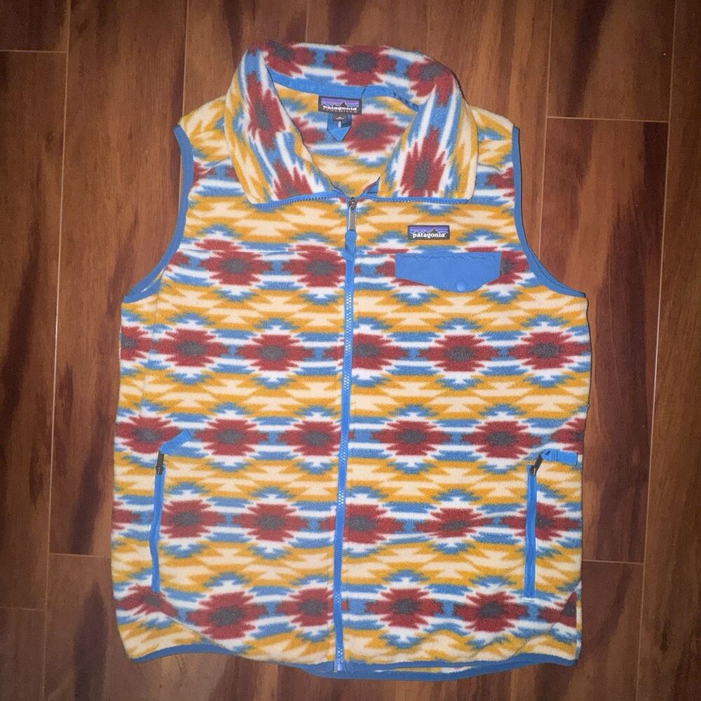 Patagonia Synchilla Fleece Vest Womens XL FA18 Southwestern Aztec Full Zip